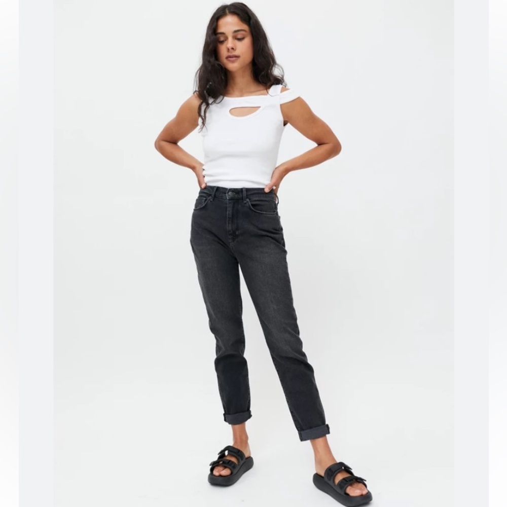 BDG Black Straight Leg Mom Jeans